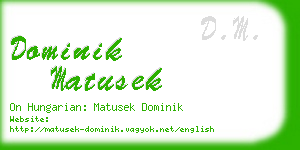 dominik matusek business card